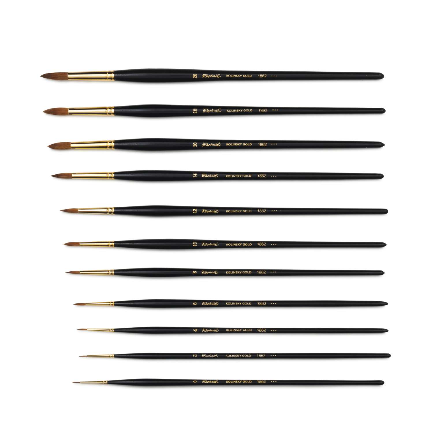 Raphael Kolinsky Gold Long Handle Paintbrush 11 hot pcs